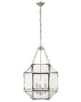 Polished Nickel and Clear Glass | Morris Small Lantern | Valley Ridge Furniture