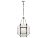 Polished Nickel and Frosted Glass | Morris Small Lantern | Valley Ridge Furniture