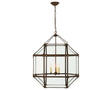 Antique Zinc and Clear Glass | Morris Large Lantern | Valley Ridge Furniture