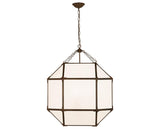 Antique Zinc and White Glass | Morris Large Lantern | Valley Ridge Furniture