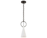 Natural Rusted Iron and Plaster White | Limoges Small Pendant | Valley Ridge Furniture
