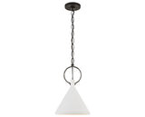 Natural Rusted Iron and Plaster White | Limoges Medium Pendant | Valley Ridge Furniture