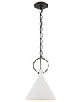 Natural Rusted Iron and Plaster White | Limoges Medium Pendant | Valley Ridge Furniture