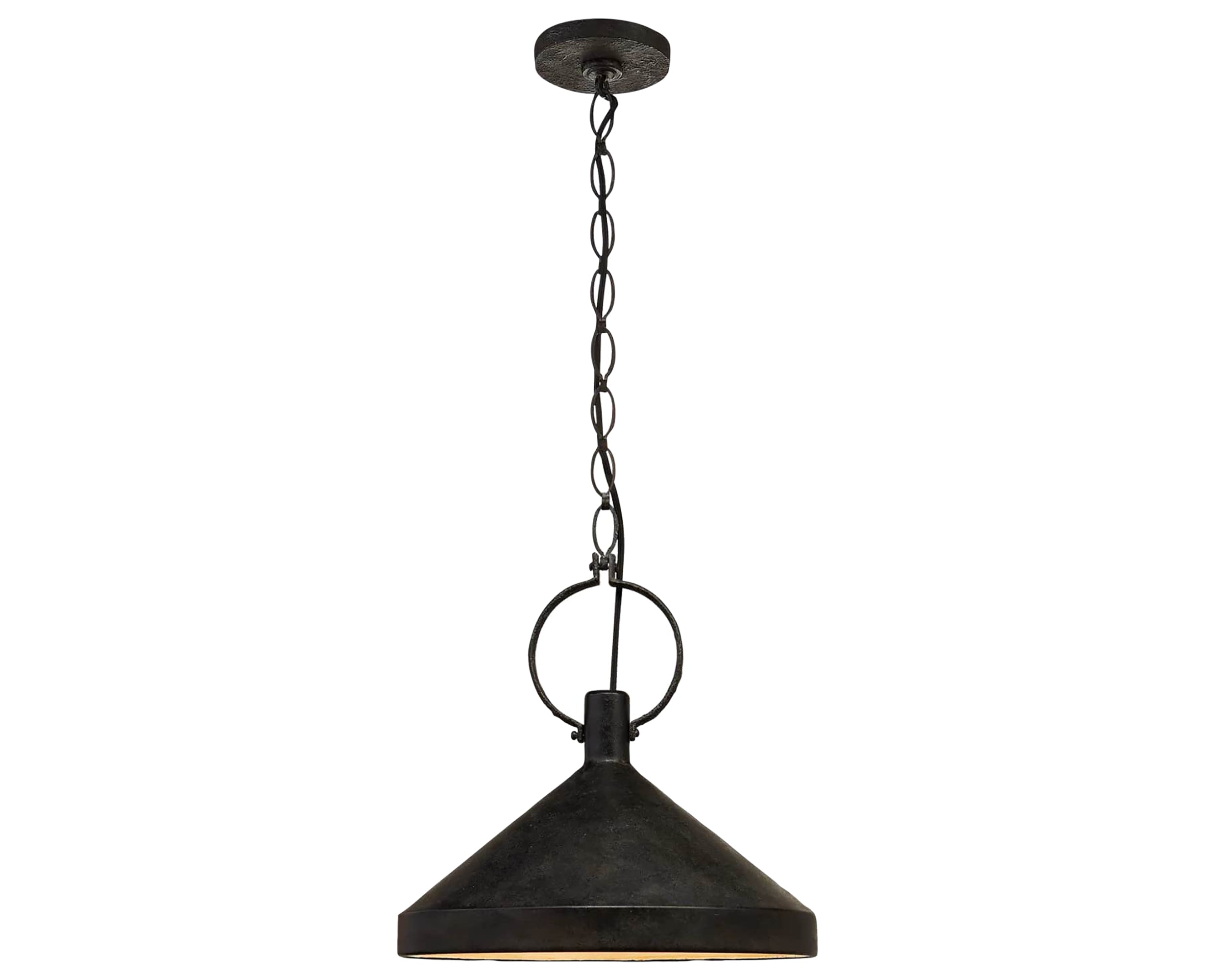 Natural Rusted Iron and Aged Iron | Limoges Large Pendant | Valley Ridge Furniture