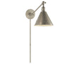Antique Nickel | Boston Functional Single Arm Library Light | Valley Ridge Furniture