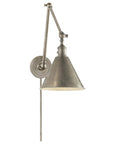 Antique Nickel | Boston Functional Double Arm Library Light | Valley Ridge Furniture