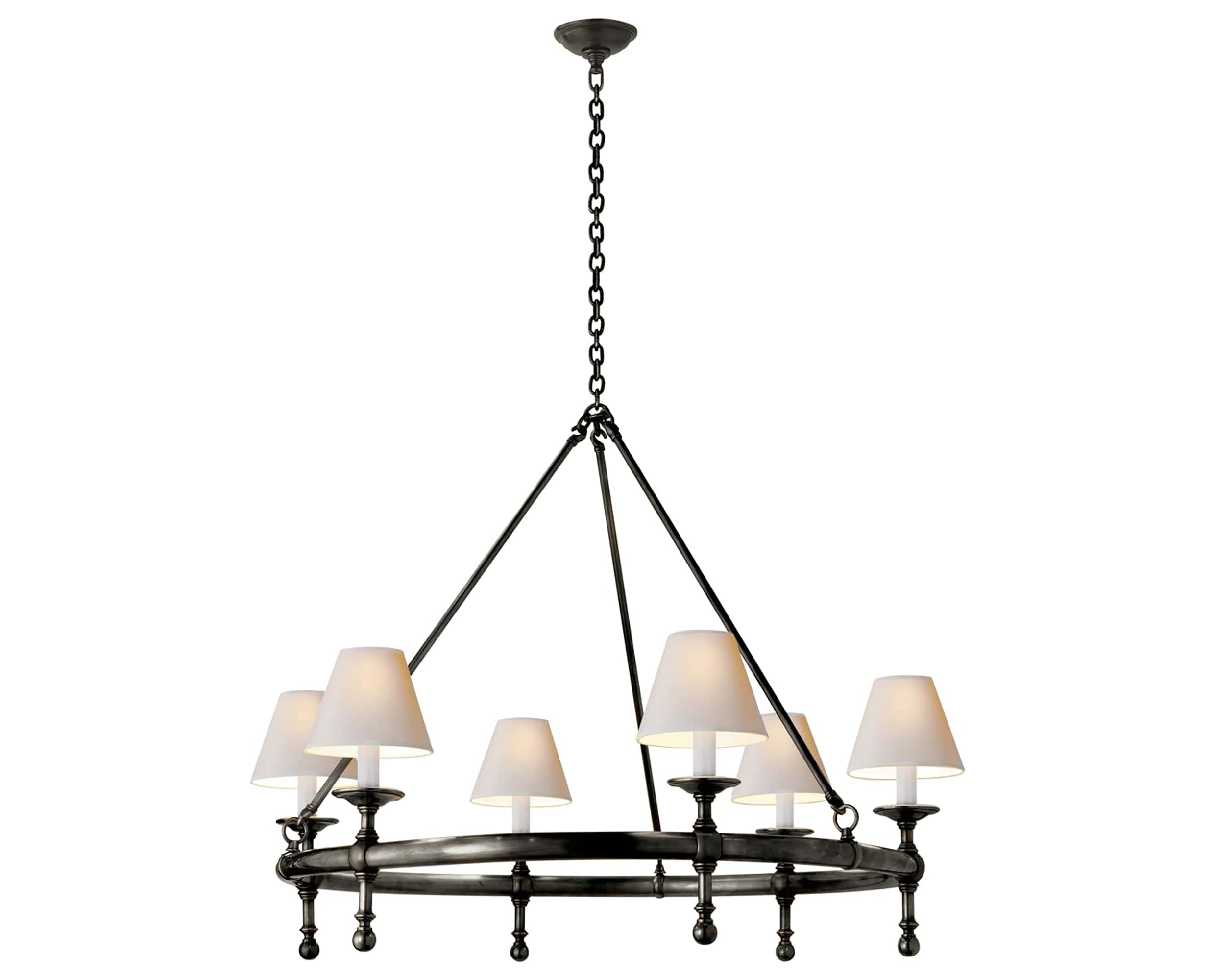 Bronze & Natural Paper | Classic Ring Chandelier | Valley Ridge Furniture