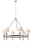 Polished Nickel & Natural Paper | Classic Ring Chandelier | Valley Ridge Furniture