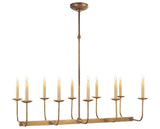 Hand-Rubbed Antique Brass and CHS104NP Shades Sold Separately | Linear Branched Chandelier | Valley Ridge Furniture