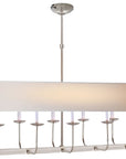 Polished Nickel and 2 - 36.5in x 37in x 6.5in Paper Rectangle | Linear Branched Chandelier | Valley Ridge Furniture