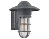 Weathered Zinc & Seeded Glass | Marine Indoor/Outdoor Wall Light | Valley Ridge Furniture