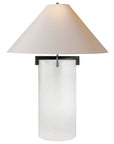 Crystal and Aged Iron & Natural Paper | Brooks Table Lamp | Valley Ridge Furniture