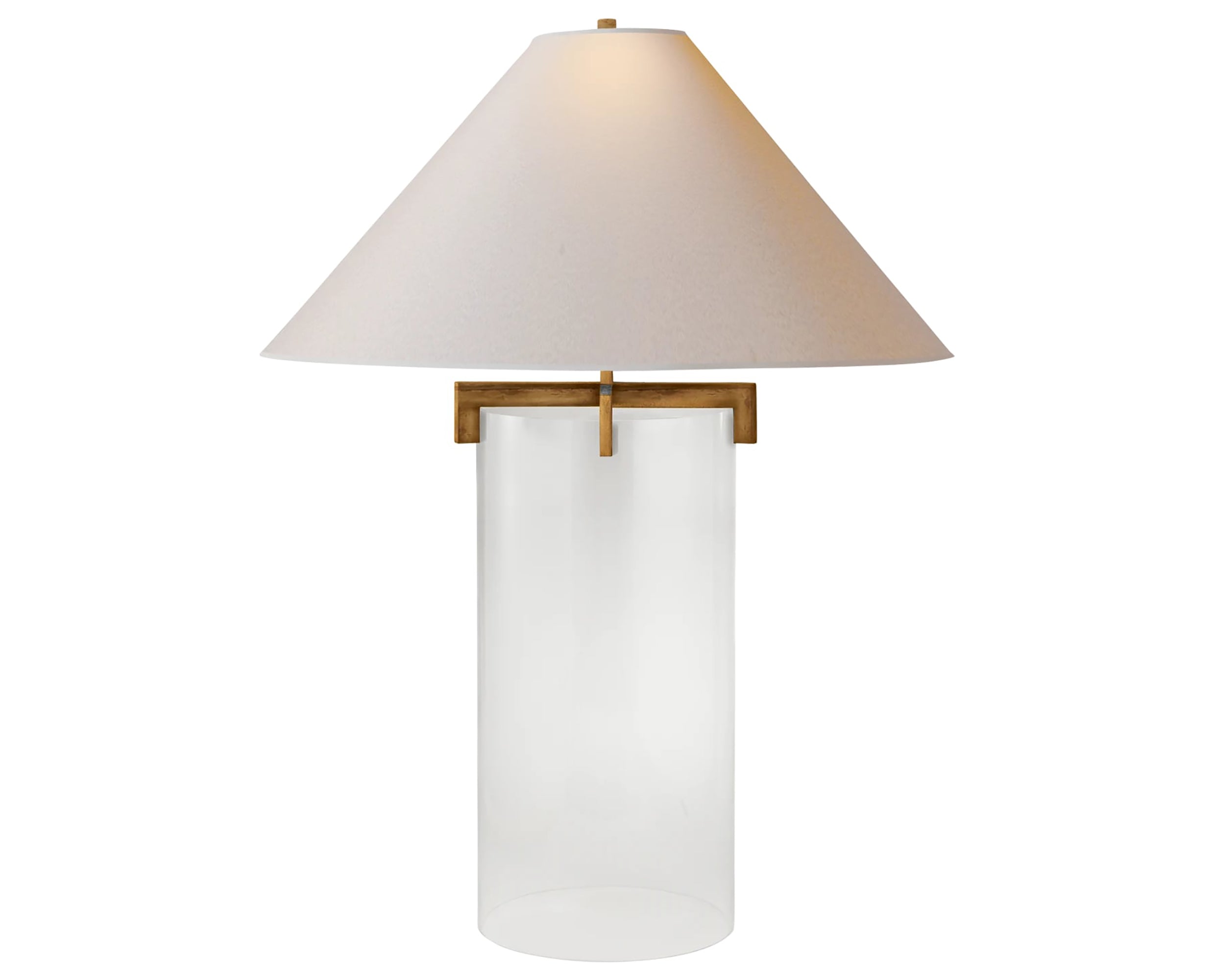 Crystal and Gilded Iron &amp; Natural Paper | Brooks Table Lamp | Valley Ridge Furniture
