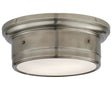 Antique Nickel & White Glass | Siena Small Flush Mount | Valley Ridge Furniture