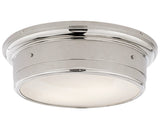Chrome & White Glass | Siena Large Flush Mount | Valley Ridge Furniture