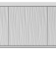 Satin White Wood & Polished Chrome | BDI Tanami Triple Wide Credenza | Valley Ridge Furniture