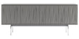 Fog Grey Wood & Polished Chrome | BDI Tanami Modern Credenza | Valley Ridge Furniture