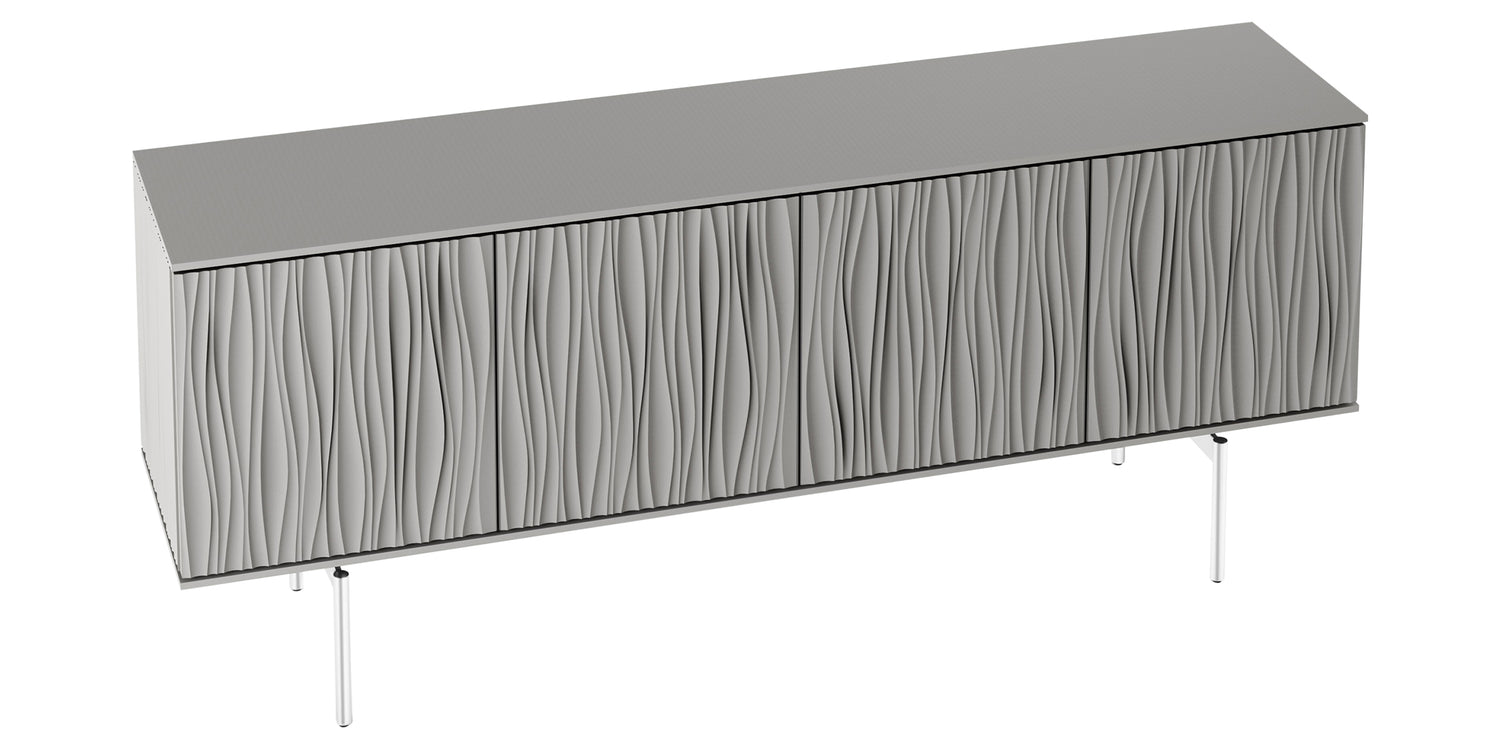 Fog Grey Wood & Polished Chrome | BDI Tanami Modern Credenza | Valley Ridge Furniture