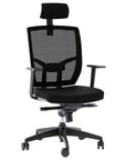 Black Fabric & Black Aluminum | BDI Task Fabric Chair | Valley Ridge Furniture