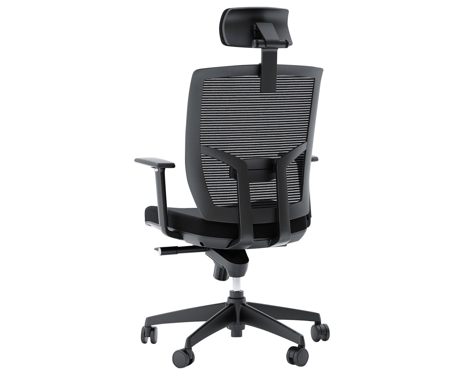Black Fabric & Black Aluminum | BDI Task Fabric Chair | Valley Ridge Furniture