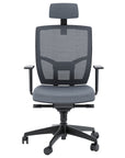 Grey Fabric & Black Aluminum | BDI Task Fabric Chair | Valley Ridge Furniture