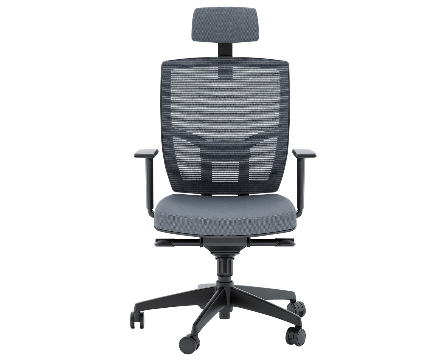 Grey Fabric & Black Aluminum | BDI Task Fabric Chair | Valley Ridge Furniture