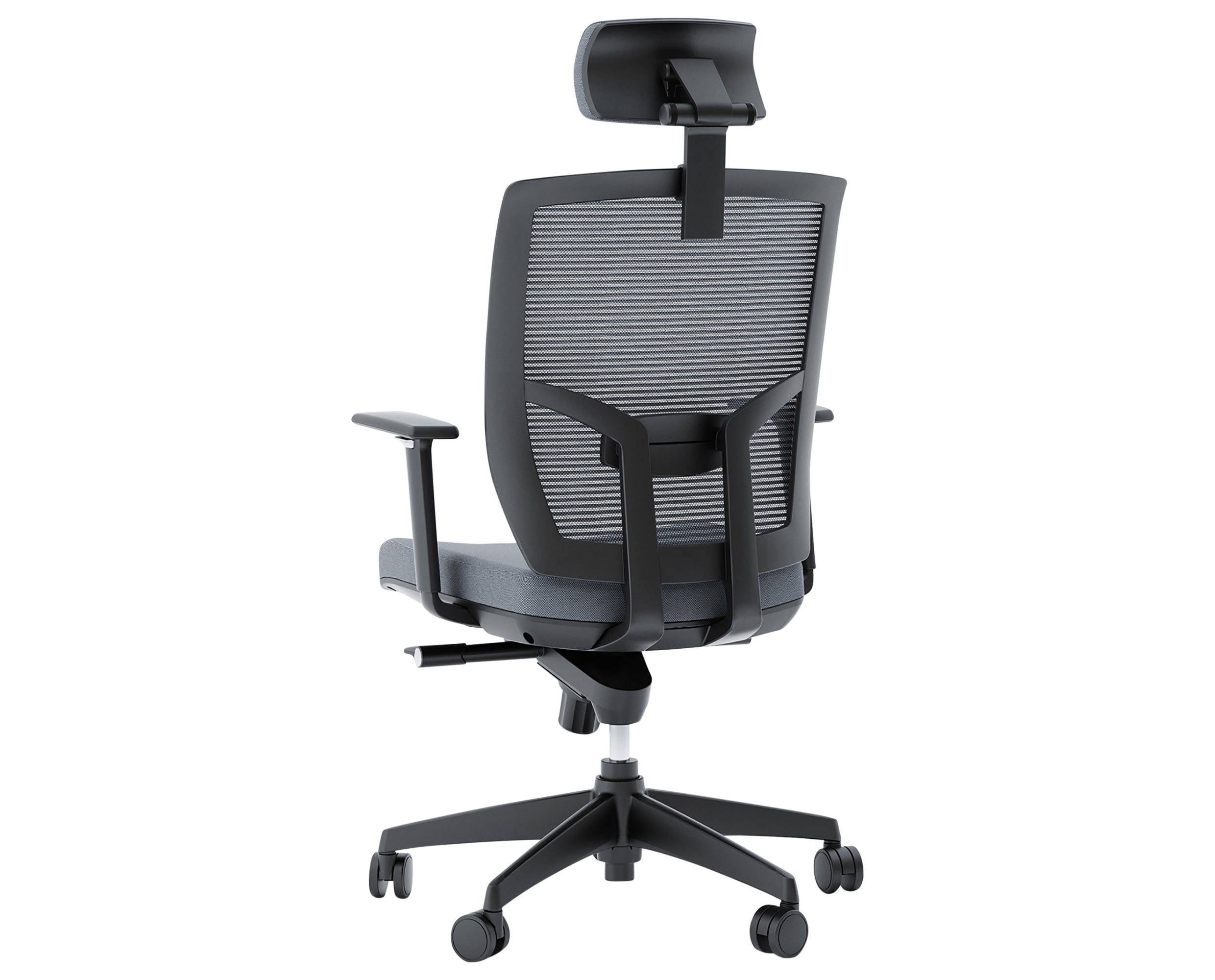 Grey Fabric &amp; Black Aluminum | BDI Task Fabric Chair | Valley Ridge Furniture