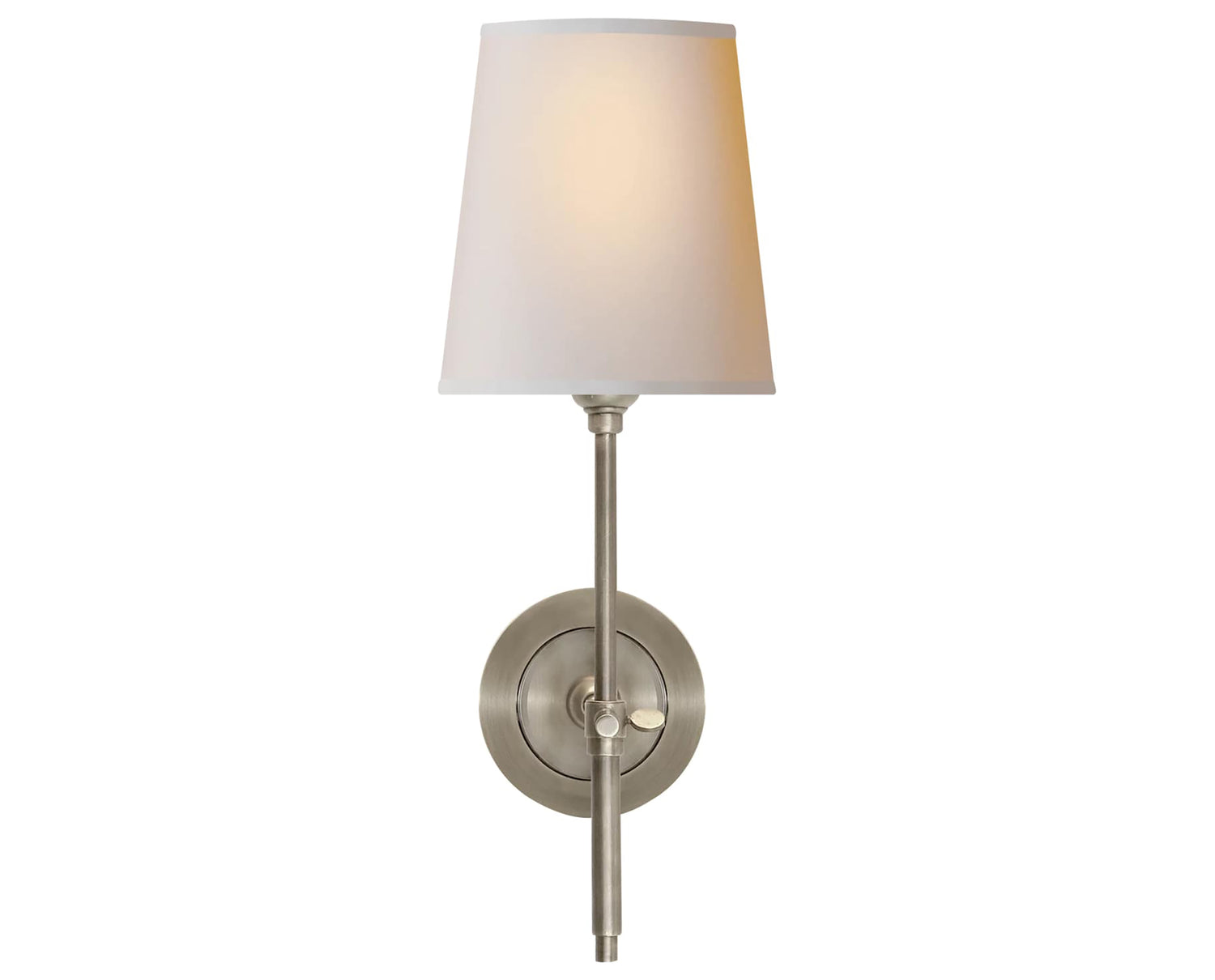 Antique Nickel & Natural Paper | Bryant Sconce - Natural Paper Shade | Valley Ridge Furniture
