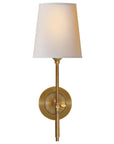 Hand-Rubbed Antique Brass and Natural Paper | Bryant Sconce - Natural Paper Shade | Valley Ridge Furniture