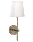 Antique Nickel and White Glass | Bryant Sconce - White Glass Shade | Valley Ridge Furniture