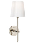 Polished Nickel and White Glass | Bryant Sconce - White Glass Shade | Valley Ridge Furniture
