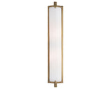 Hand-Rubbed Antique Brass & White Glass | Calliope Tall Bath Light | Valley Ridge Furniture
