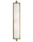 Hand-Rubbed Antique Brass & White Glass | Calliope Tall Bath Light | Valley Ridge Furniture