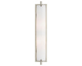 Polished Nickel & White Glass | Calliope Tall Bath Light | Valley Ridge Furniture