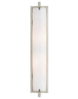 Polished Nickel & White Glass | Calliope Tall Bath Light | Valley Ridge Furniture