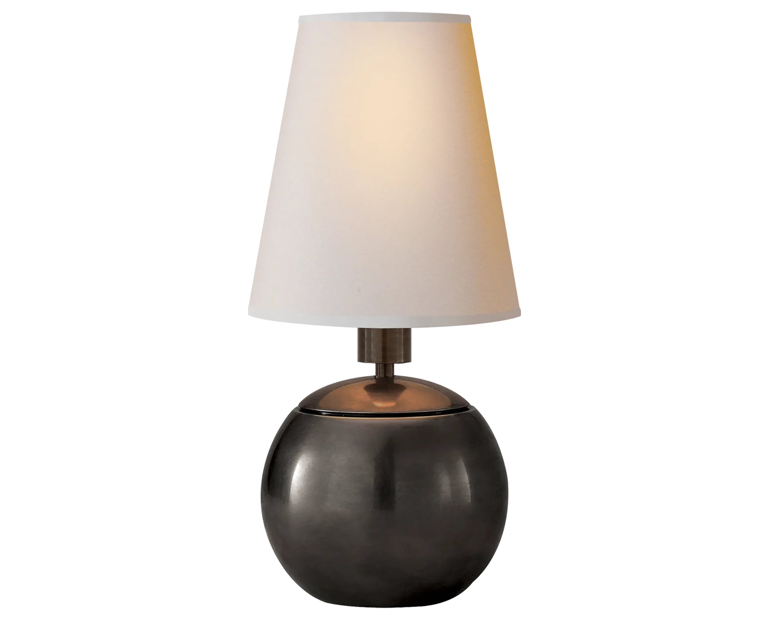 Bronze &amp; Natural Paper | Tiny Terri Round Accent Lamp | Valley Ridge Furniture