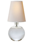 Crystal & Natural Paper | Tiny Terri Round Accent Lamp | Valley Ridge Furniture