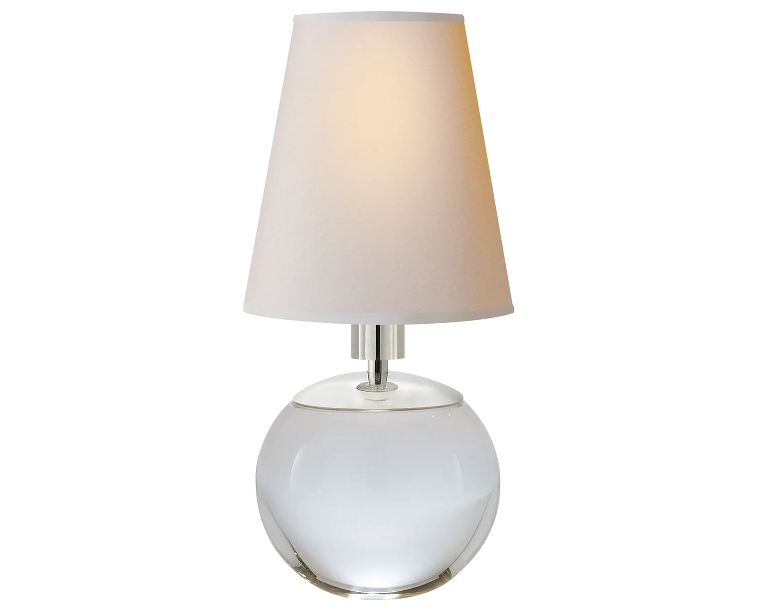 Crystal & Natural Paper | Tiny Terri Round Accent Lamp | Valley Ridge Furniture