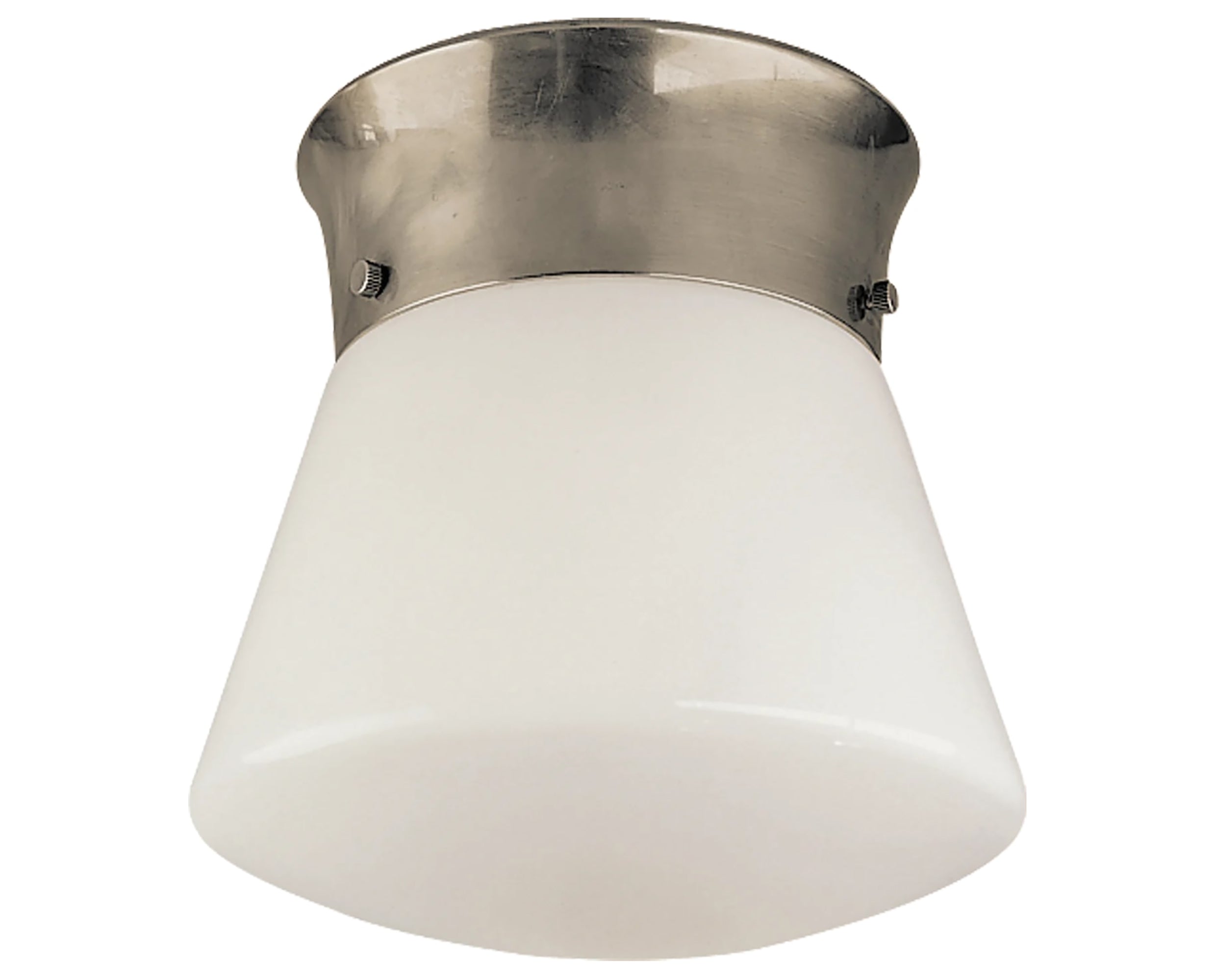 Antique Nickel &amp; White Glass | Perry Ceiling Light | Valley Ridge Furniture