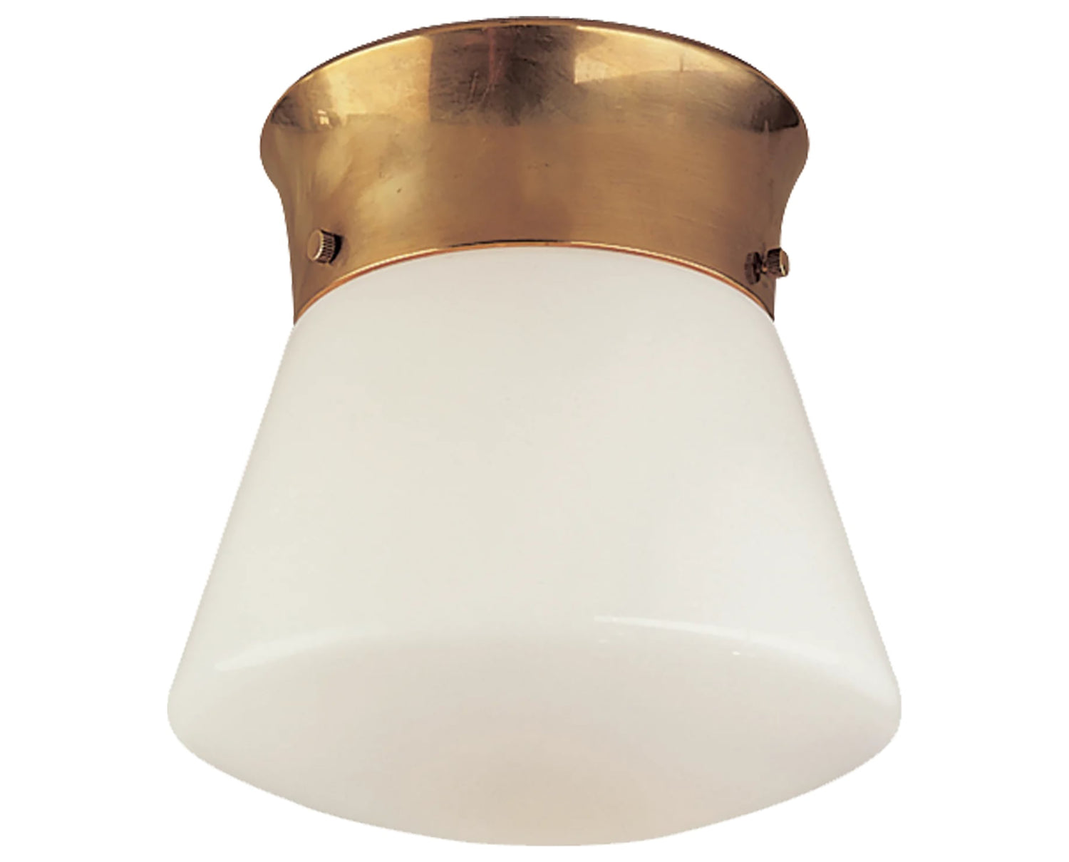Hand-Rubbed Antique Brass & White Glass | Perry Ceiling Light | Valley Ridge Furniture