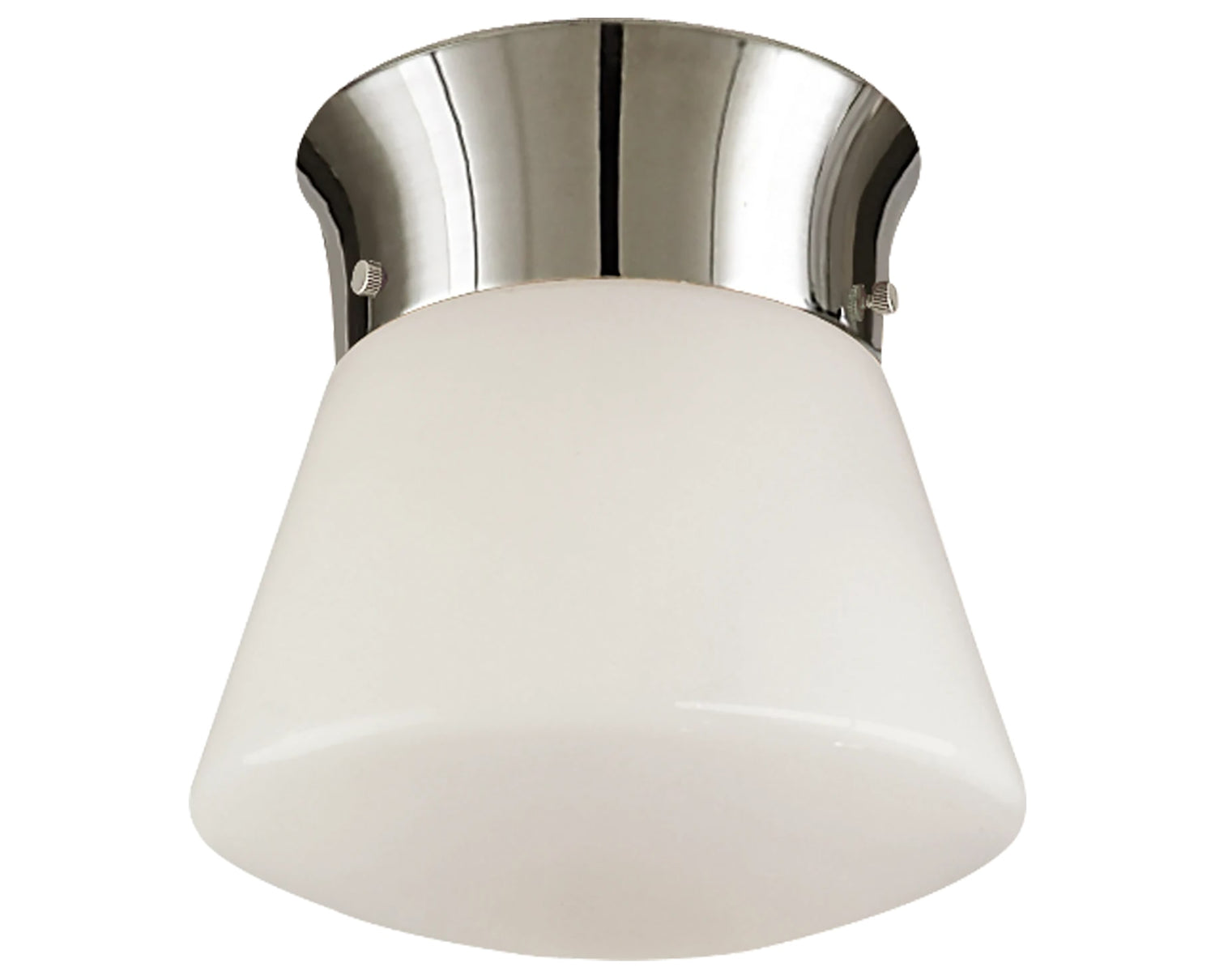 Polished Nickel & White Glass | Perry Ceiling Light | Valley Ridge Furniture