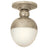 Antique Nickel & White Glass | Clark Flush Mount | Valley Ridge Furniture