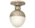 Antique Nickel & White Glass | Clark Flush Mount | Valley Ridge Furniture