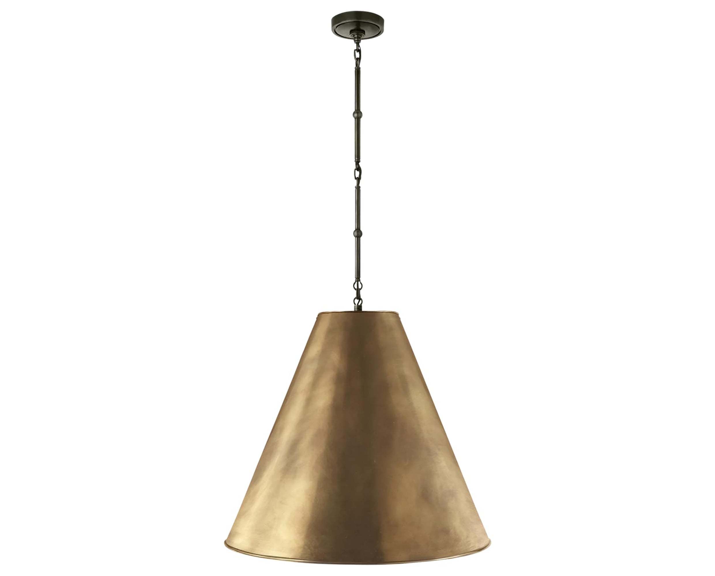 Bronze and Hand-Rubbed Antique Brass | Goodman Large Hanging Lamp | Valley Ridge Furniture