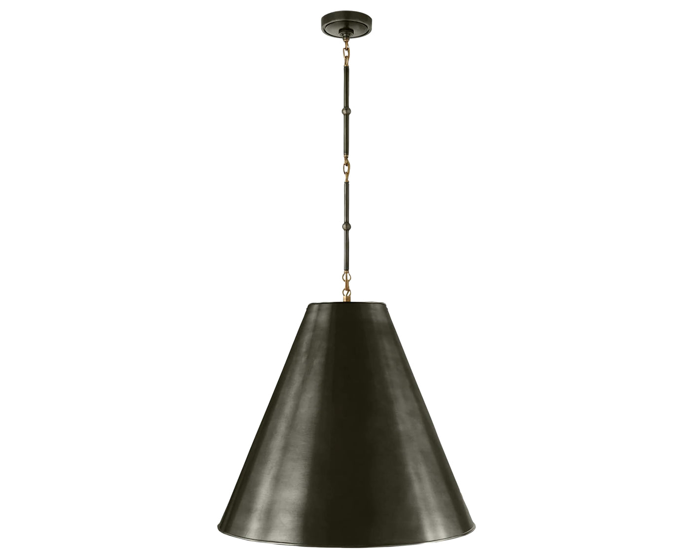 Bronze and Antique Brass with Bronze | Goodman Large Hanging Lamp | Valley Ridge Furniture