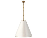 Hand-Rubbed Antique Brass and Antique White | Goodman Large Hanging Lamp | Valley Ridge Furniture