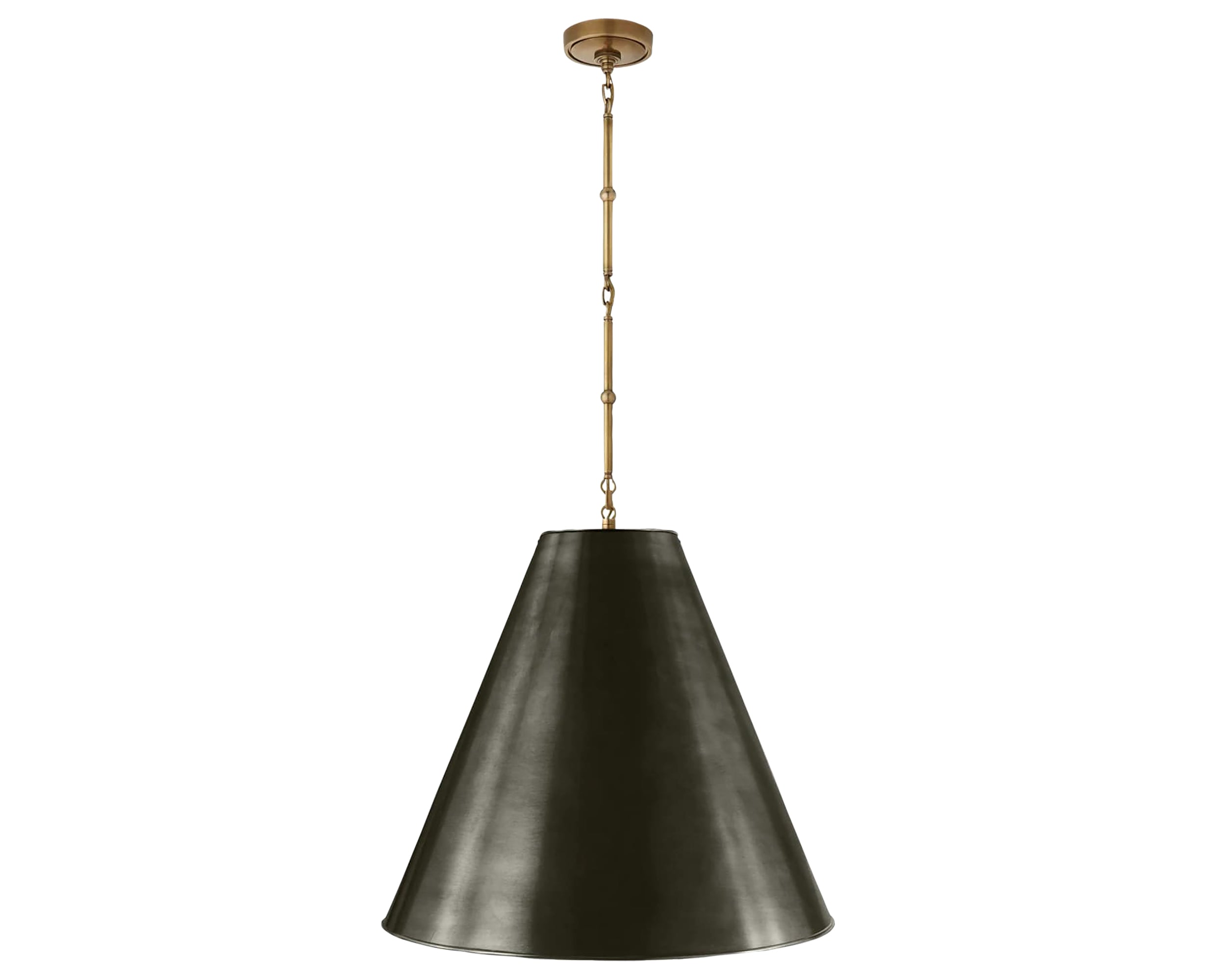 Hand-Rubbed Antique Brass and Bronze | Goodman Large Hanging Lamp | Valley Ridge Furniture