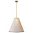 Hand-Rubbed Antique Brass and Natural Paper with Black Trim | Goodman Large Hanging Lamp | Valley Ridge Furniture