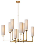 Hand-Rubbed Antique Brass & Natural Paper | Ziyi Large Chandelier | Valley Ridge Furniture