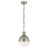 Antique Nickel & White Glass | Hicks Small Pendant | Valley Ridge Furniture